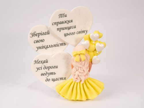 Набір "Дівчинка з сердечками" жовта 8